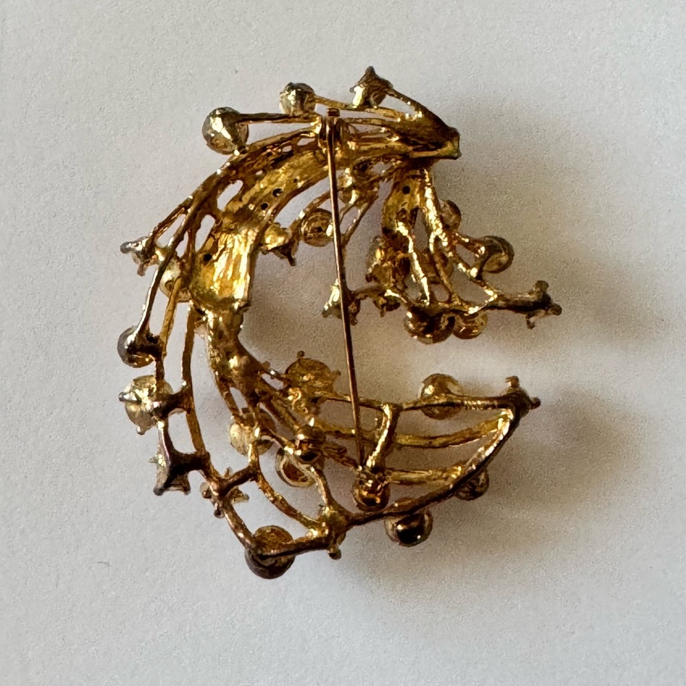 Vintage crystal brooch - Picture 3 of 9